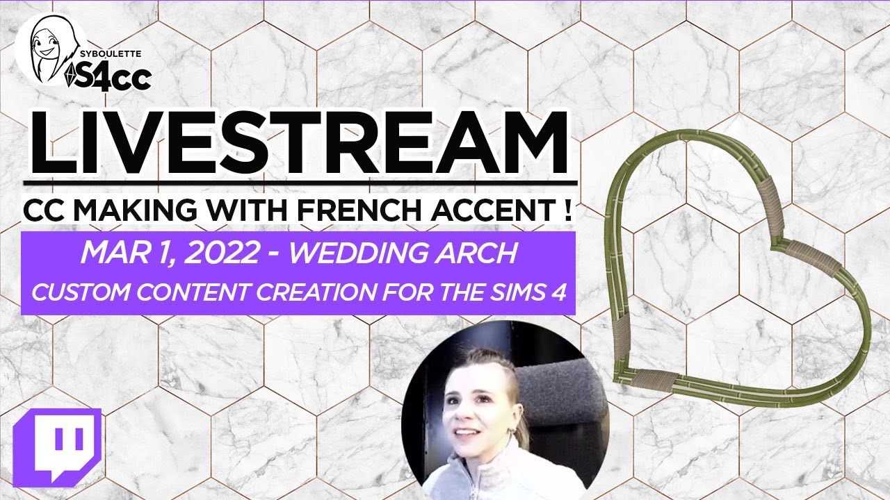 Casual livestream CC Creation : Wedding arch for The Sims 4