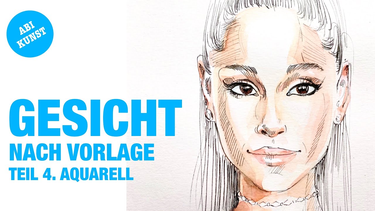 Wie male ich das Gesicht? Erste Schritte zum Porträt mit Hilfe einer Schema. Teil 4. Aquarell