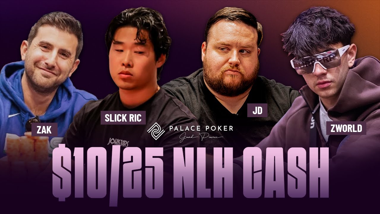 DEEP STACK $10/25 NLH Cash featuring Slick Ric, JD, ZWorld & Zak!