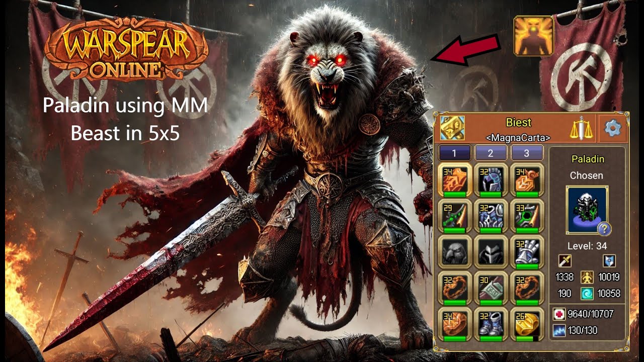 Warspear Online - NERFED Physical Paladin using Mermen Beast in 5x5 Arena | Part 2/2