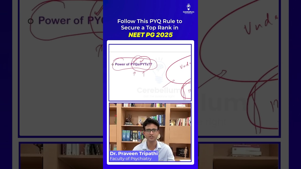 Follow This PYQ Rule to Secure a Top Rank in NEET PG 2025 | Dr. Praveen Tripathi #shorts