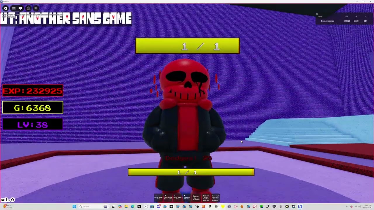 showcasing the rest of the skins in Undertale: Another Sans Game