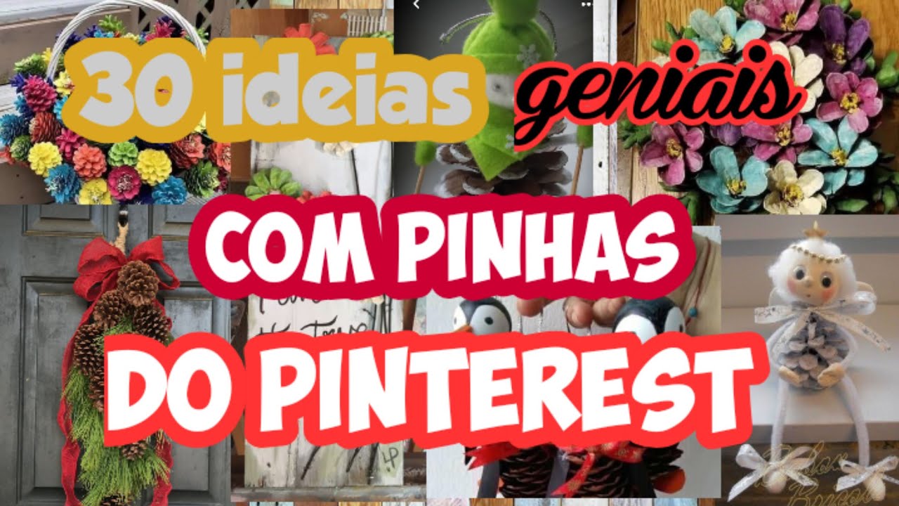 30 ideias incr&iacute;veis com Pinhas para vc se inspirar cria&ccedil;&otilde;es do Pinterest Brasil #artesania
