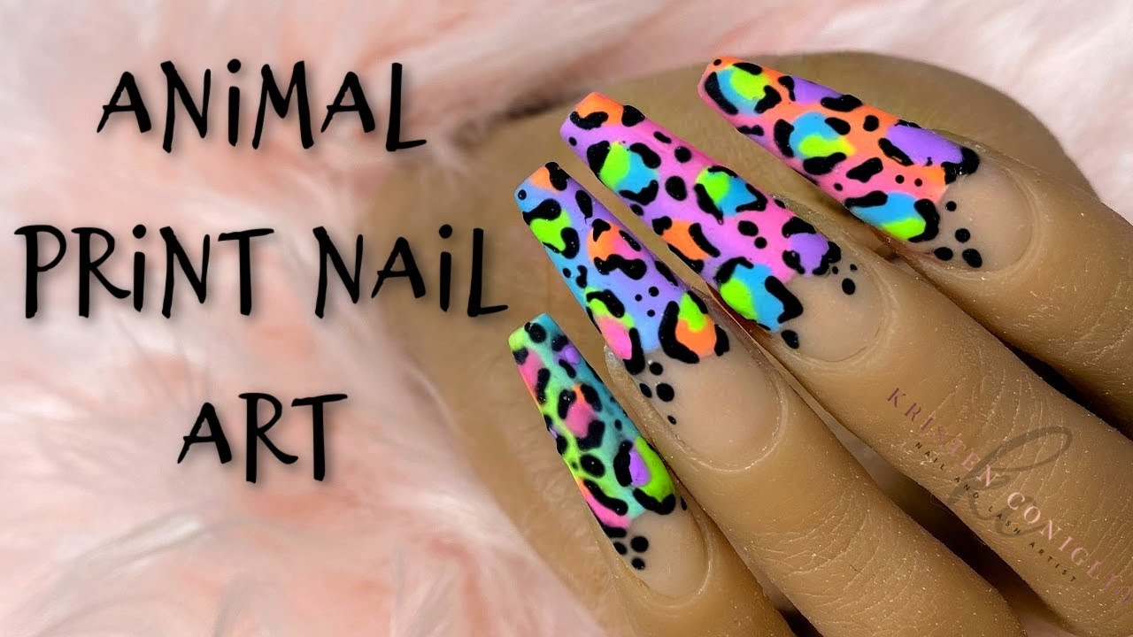 Animal Print Nail Art/ Nail Art Tutorial/Notpolish Acrylic/ Gel polish ombre