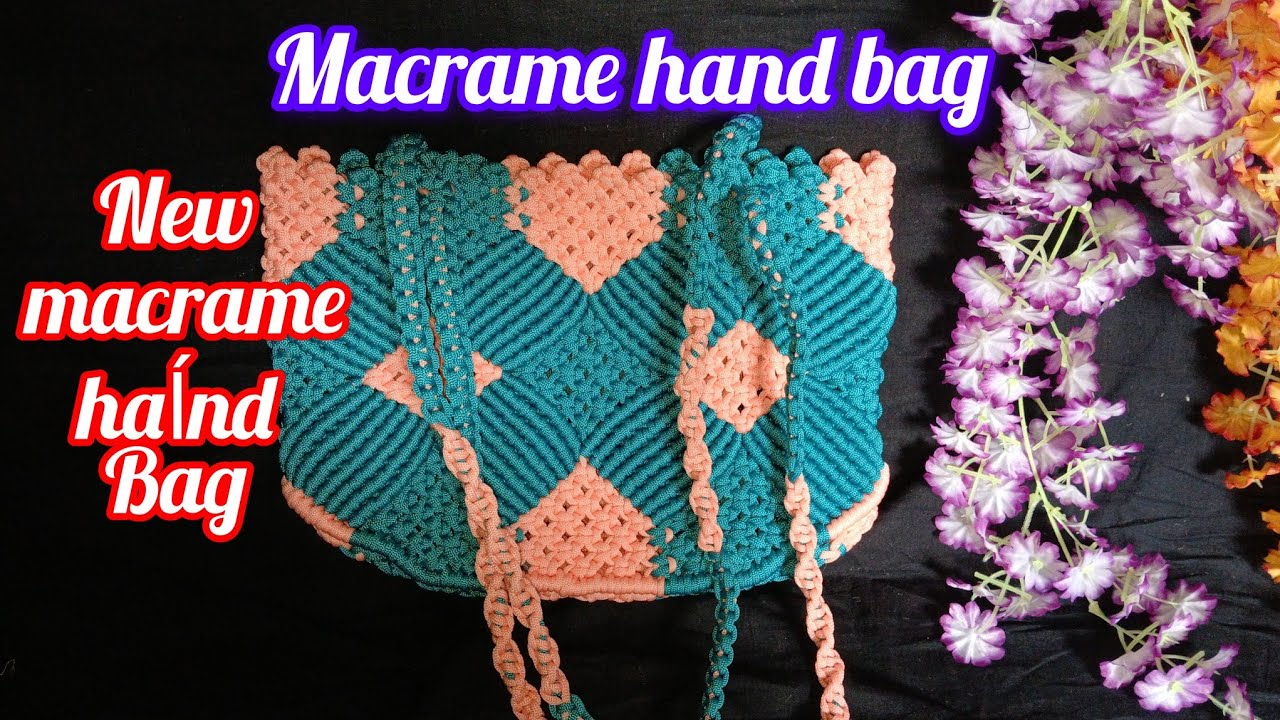 Macrame bag tutorial new design ✨️Macrame small purse new design✨️Macrame hand bag