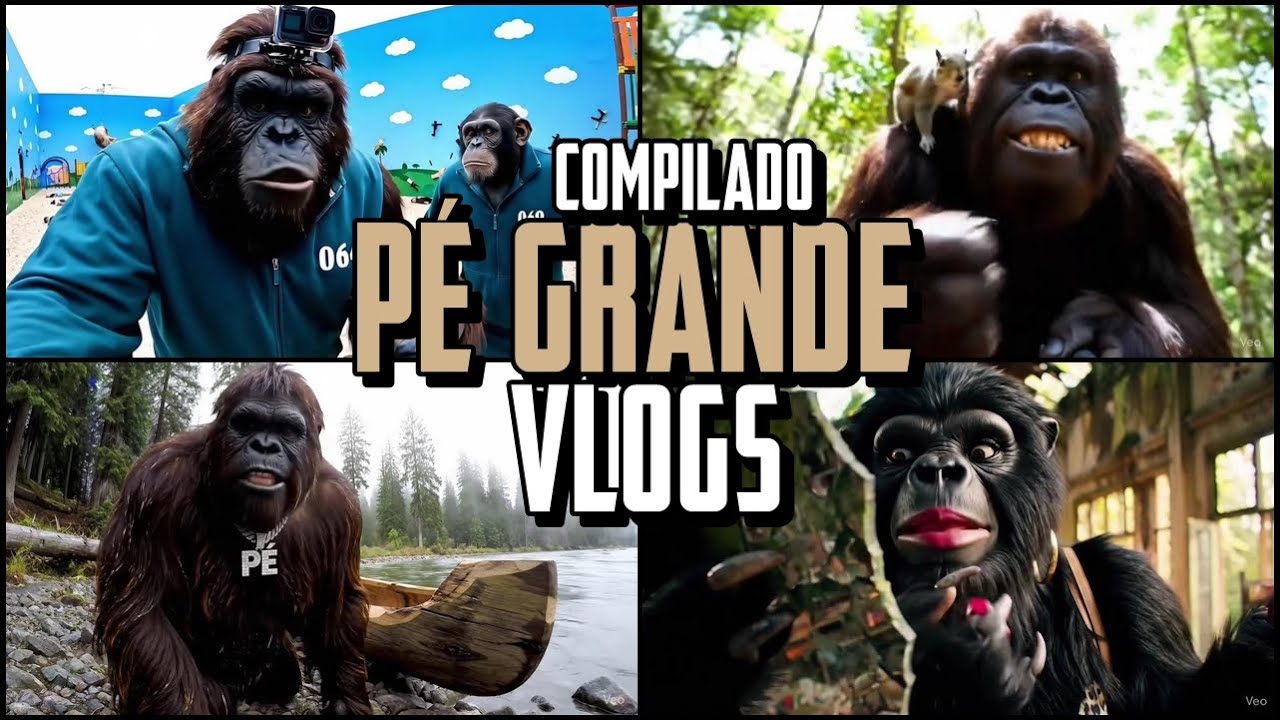 COMPILADO DO PÉ GRANDE VLOGS FEITO PELO #veo3 #googleveo3 #ia #gemini