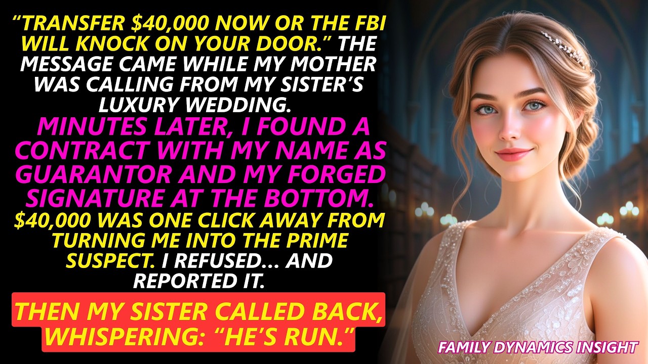 My Parents Needed $40,000 For My Sister's Wedding—10 Minutes Later, The FBI Flagged My Name.
