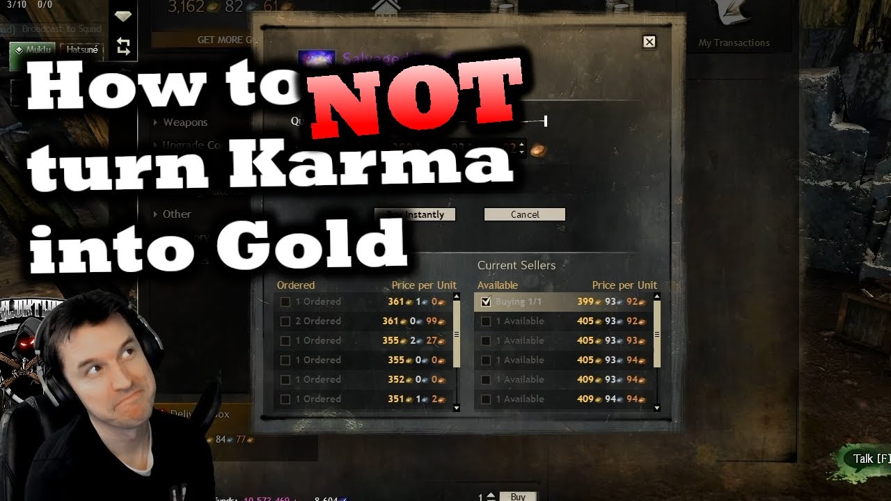 How to NOT turn Karma into Gold - a Guild Wars 2 