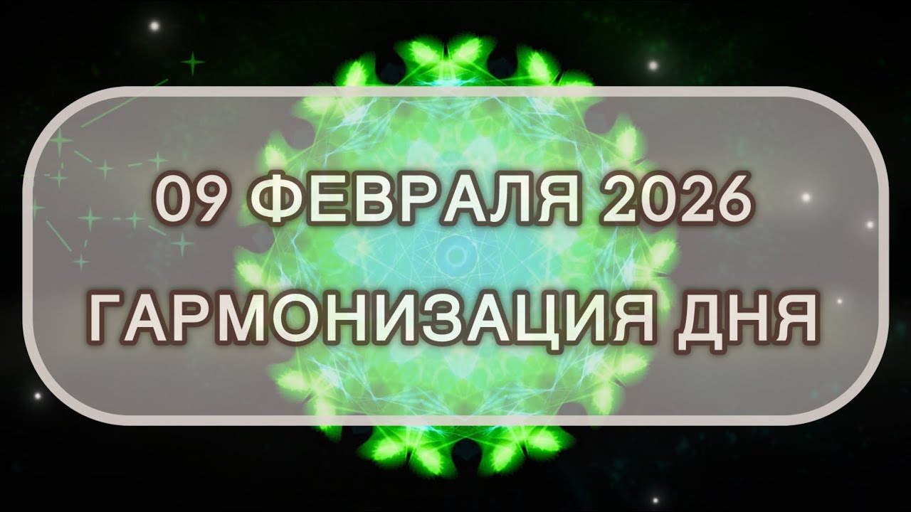 Гармонизация дня 09 февраля 2026. Трансформационная МЕДИТАЦИЯ. Позитивные вибрации.