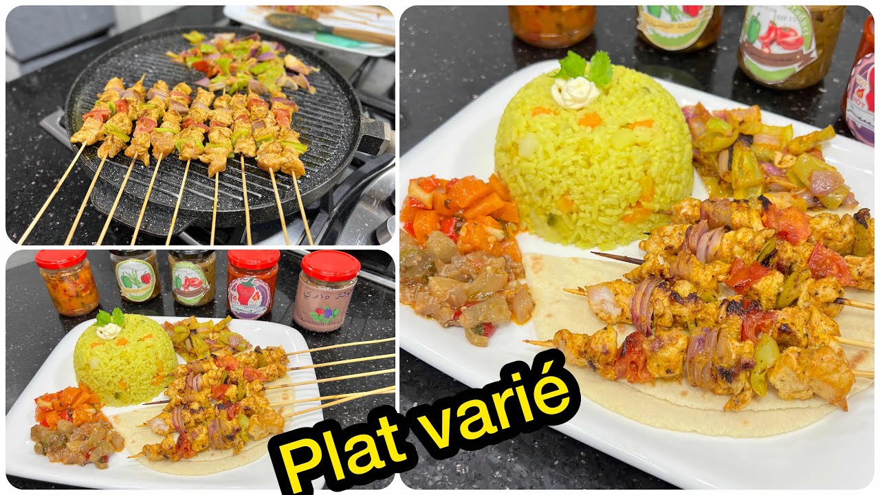 زهي ولادك وزوجك بهاذ الطبق الراقي والمتنوع😋روز بالخضر مع بروشات الدجاج ماريني/وصفة الخبز اللبناني❤️
