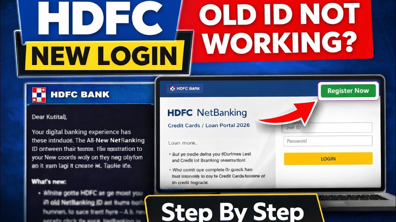 HDFC New NetBanking Login 2026 | Old User ID Not Working? Create New Login Step by Step