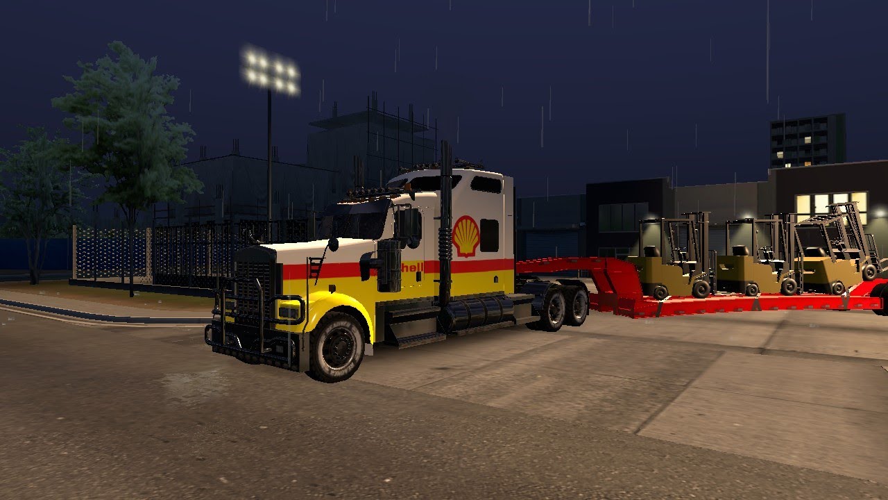 Viaje con la Kenworth w900 disfruten el gameplay de universal truck simulador 
