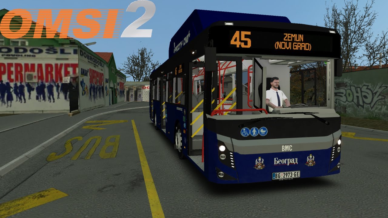Omsi 2 - Belgrade - Line 45 - BMC Procity 12 CNG