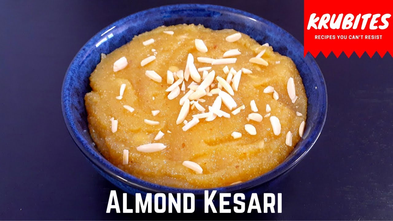 ALMOND KESARI | HEALTHY & NUTRITIOUS | QUICK & EASY | MELTS IN YOUR MOUTH | DIWALI SWEETS