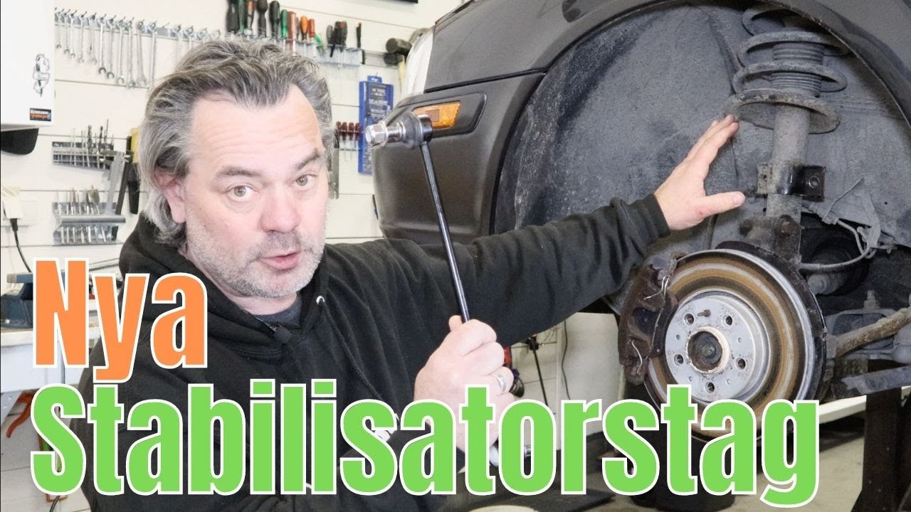 Byter stabiliseringsstag eller krängningshämmarstag på kanalbilen. Projekt Volvo S80 - Del 26