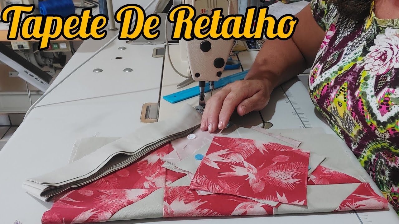 COMO FAZER UM LINDO TAPETE SÓ COM DUAS CORES DE TECIDOS