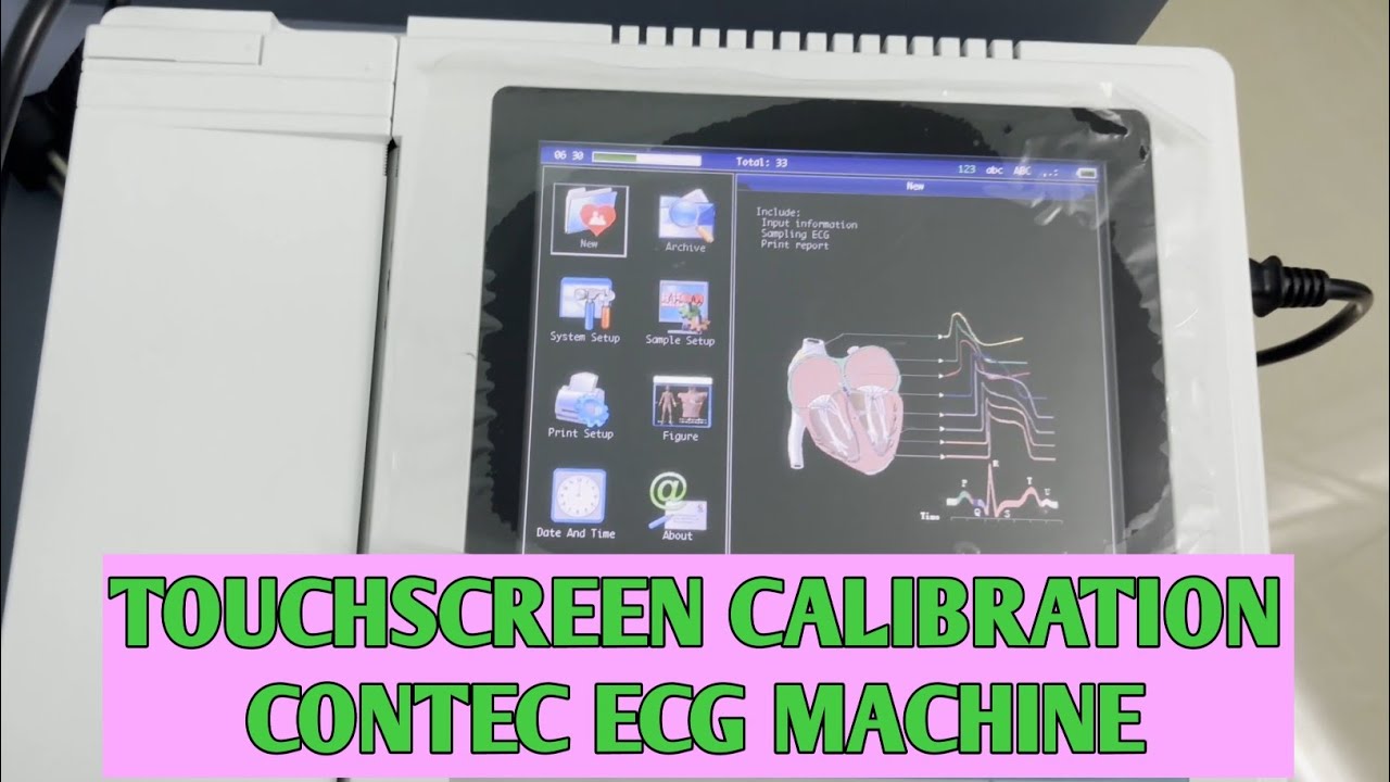 Калибровка сенсорного экрана 12-канального ЭКГ-аппарата Contec #contececgmachine #touchscreen #ca...