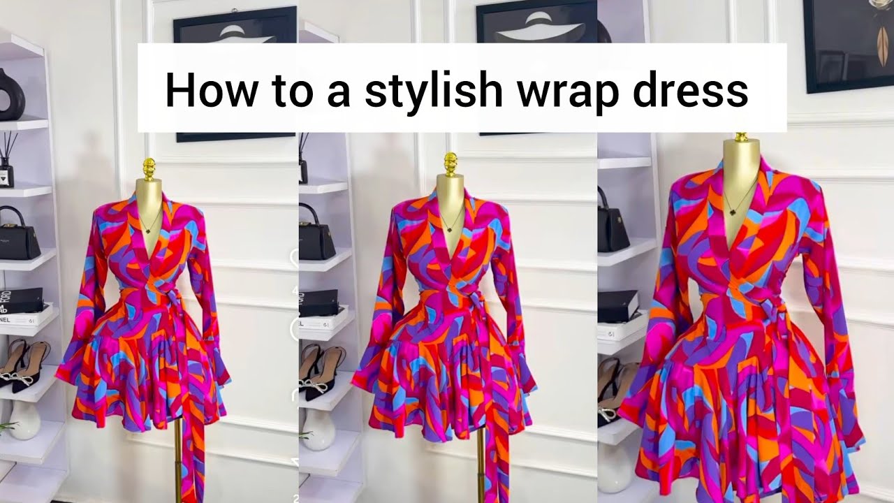 HOW TO CUT A STYLISH WRAP DRESS #how  #tutorial 
