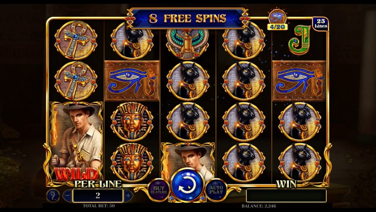 Lucky Jack Tuts Treasures Slot RTP 96.1% (Spinomenal)- Big Win, Mega Win and 10 Free Spins Feature