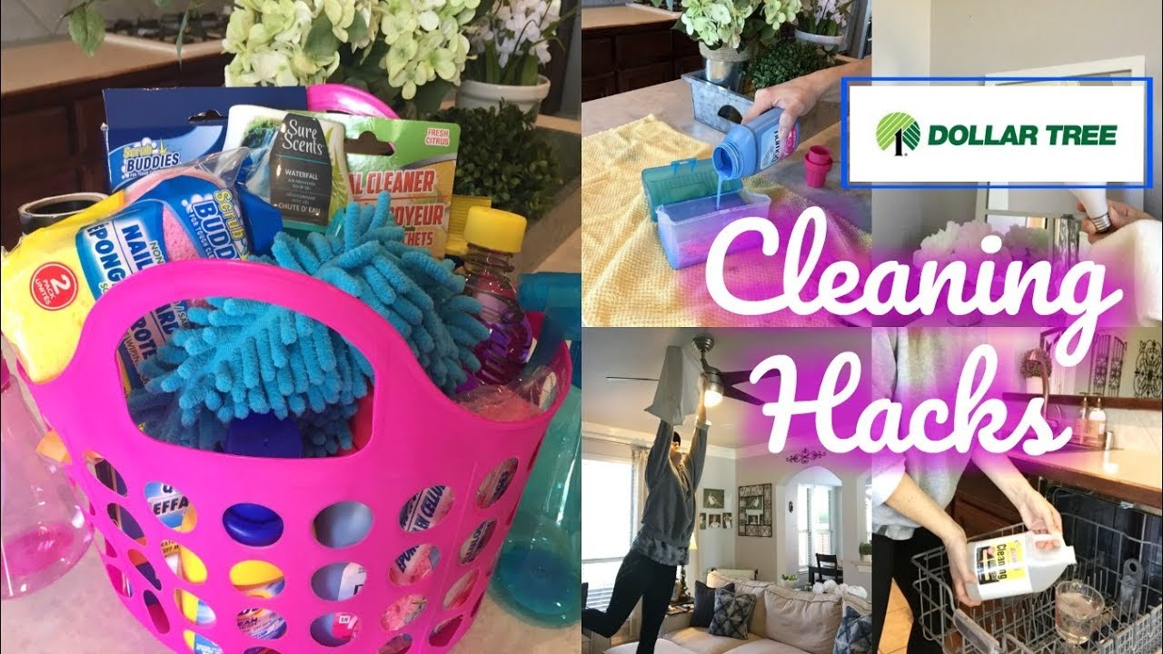 DOLLAR TREE TOP 7 CLEANING HACKS + CLEANING GIFT BASKET