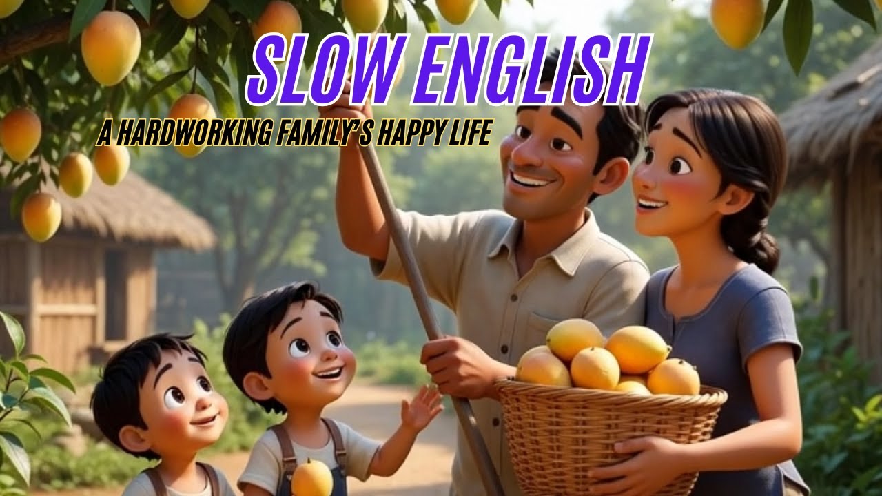 Hard working families happy life | Easy English Listening Practice (A2 Level)