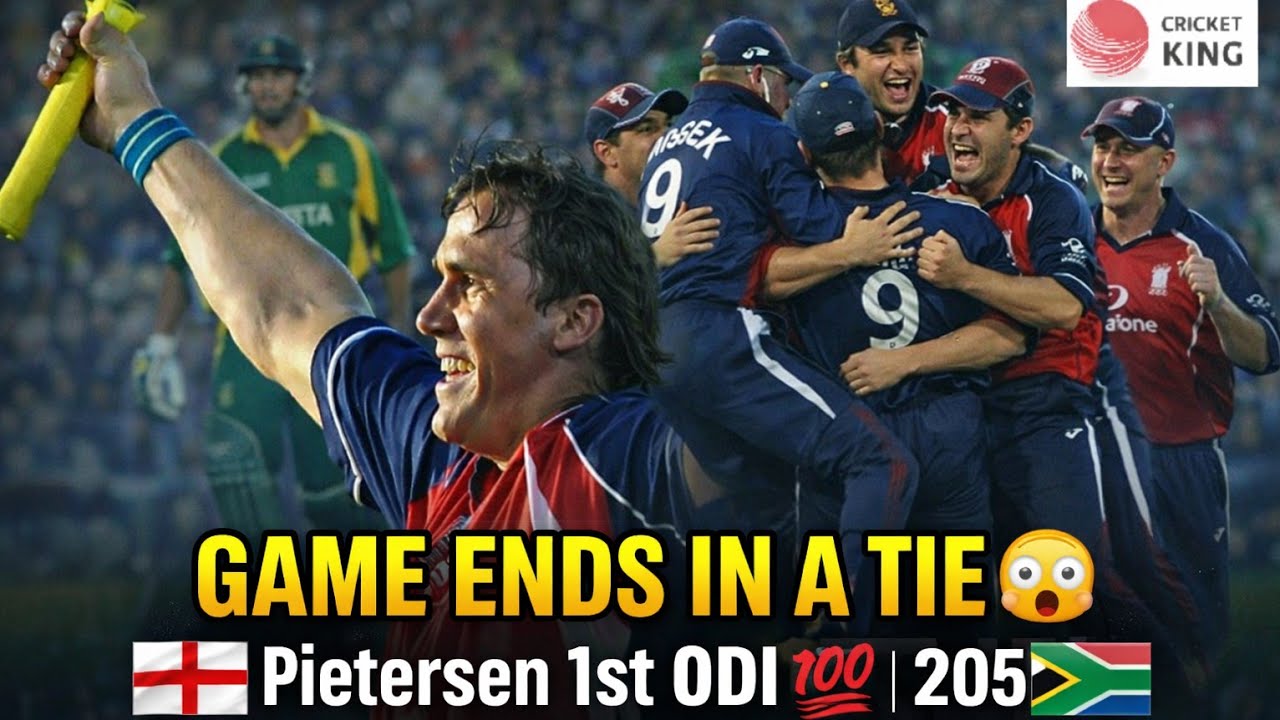 Game End in Tie | South Africa v England Thriller in Bloemfontein 2005 | Kevin Pietersen 1st Odi 💯 