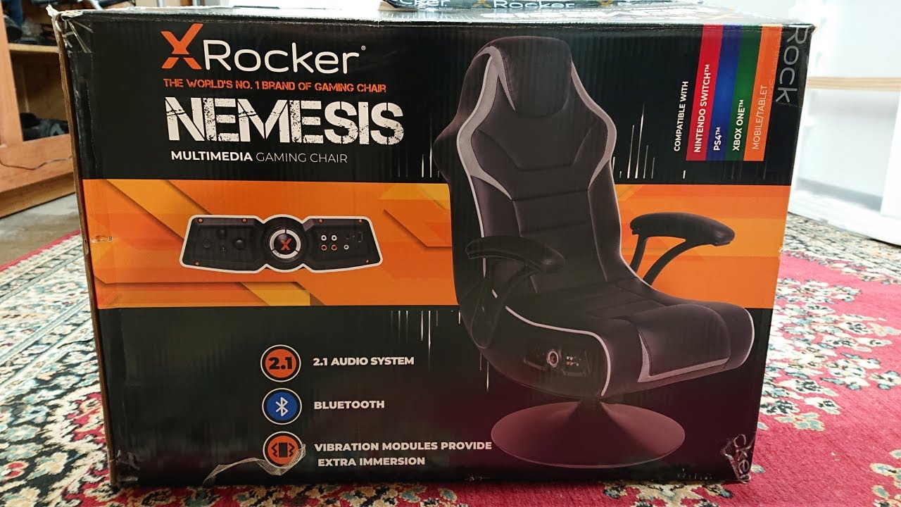 Игровое кресло XRocker Nemesis с Bluetooth и вибрацией, подключенное к телевизору Samsung!