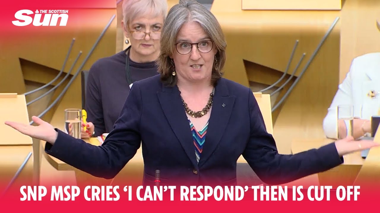 SNP minister cries out 'I can't respond' then is cut off by the Presiding Officer