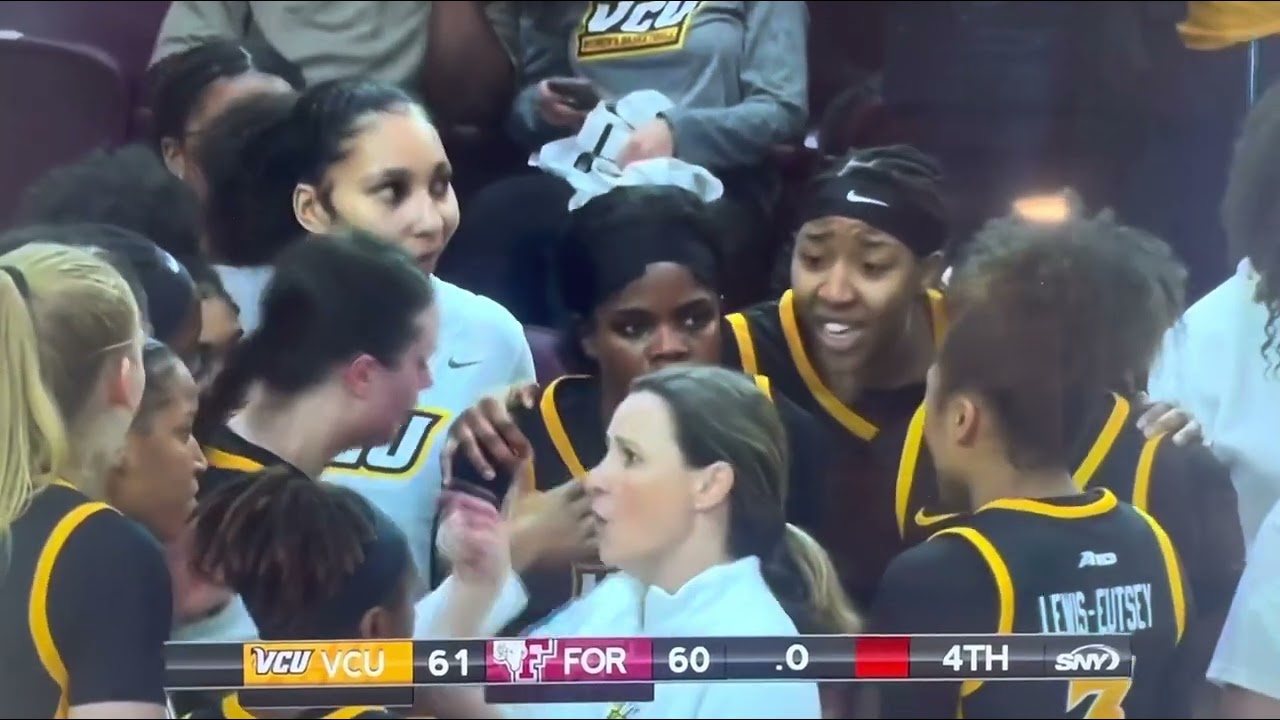 Game winning buzzer beater for VCU OVERTURNED and Fordham Wins 60-59 😲😲