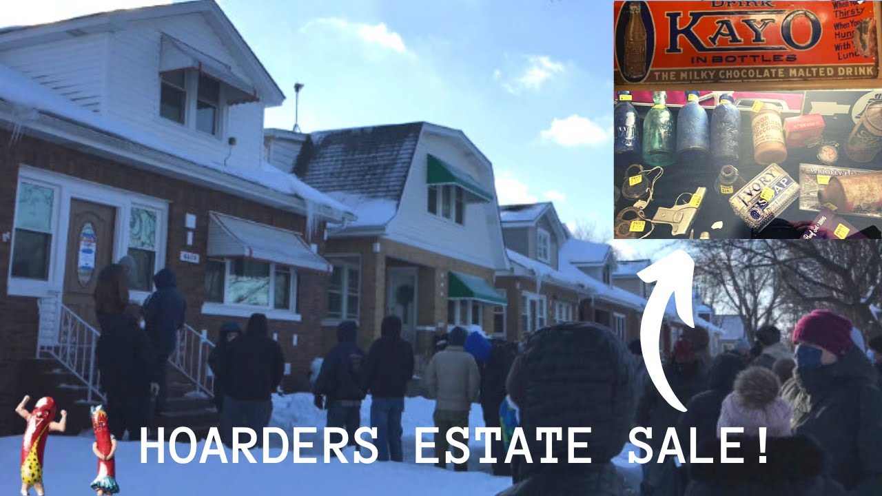 Hoarders Estate Sale - Signs , bottles & newspapers