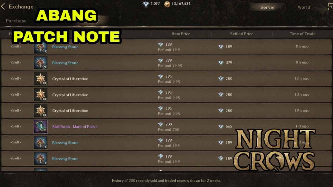 NightCrows - Abang Patch note lets G!
