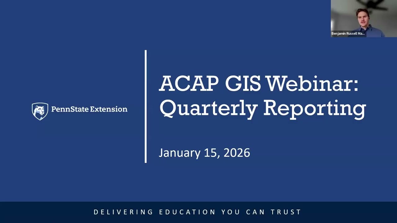 ACAP GIS Webinar: Data Validity Strategy and Quarterly Reporting (January 15, 2026)