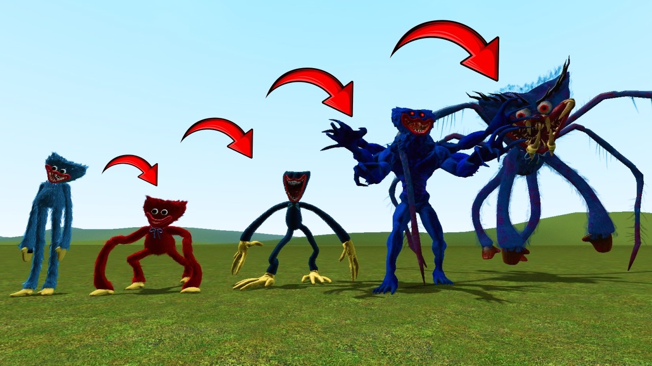NEW EVOLUTION OF HUGGY WUGGY POPPY PLAYTIME In Garry's Mod!