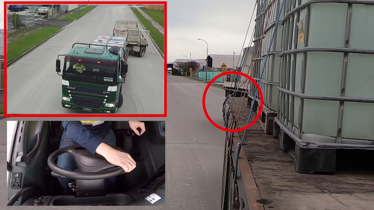 Обучающее видео по движению грузовика и прицепа задним ходом по прямой