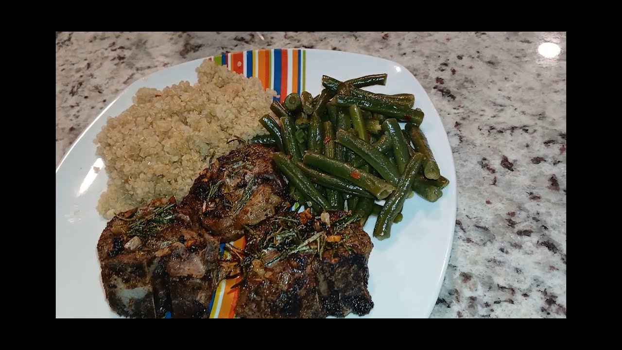 ROSEMARY AND GARLIC LAMB CHOPS DINNER
