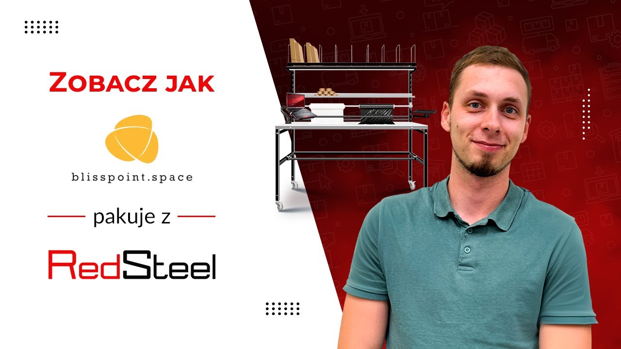 Stół do pakowania paczek dla BlissPoint.space | Ergonomiczne stanowisko dla branży e-commerce.