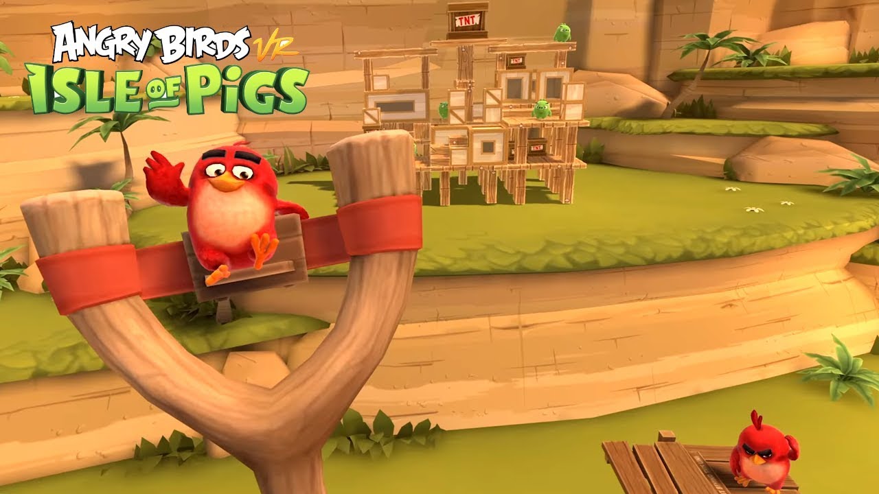 Angry Birds VR: Isle of Pigs Sandy Beach All Levels Gameplay Walkthough