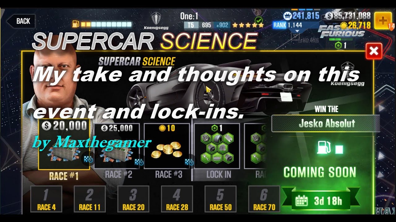 CSR2|CSR Racing 2: Supercar Science, My take on it.