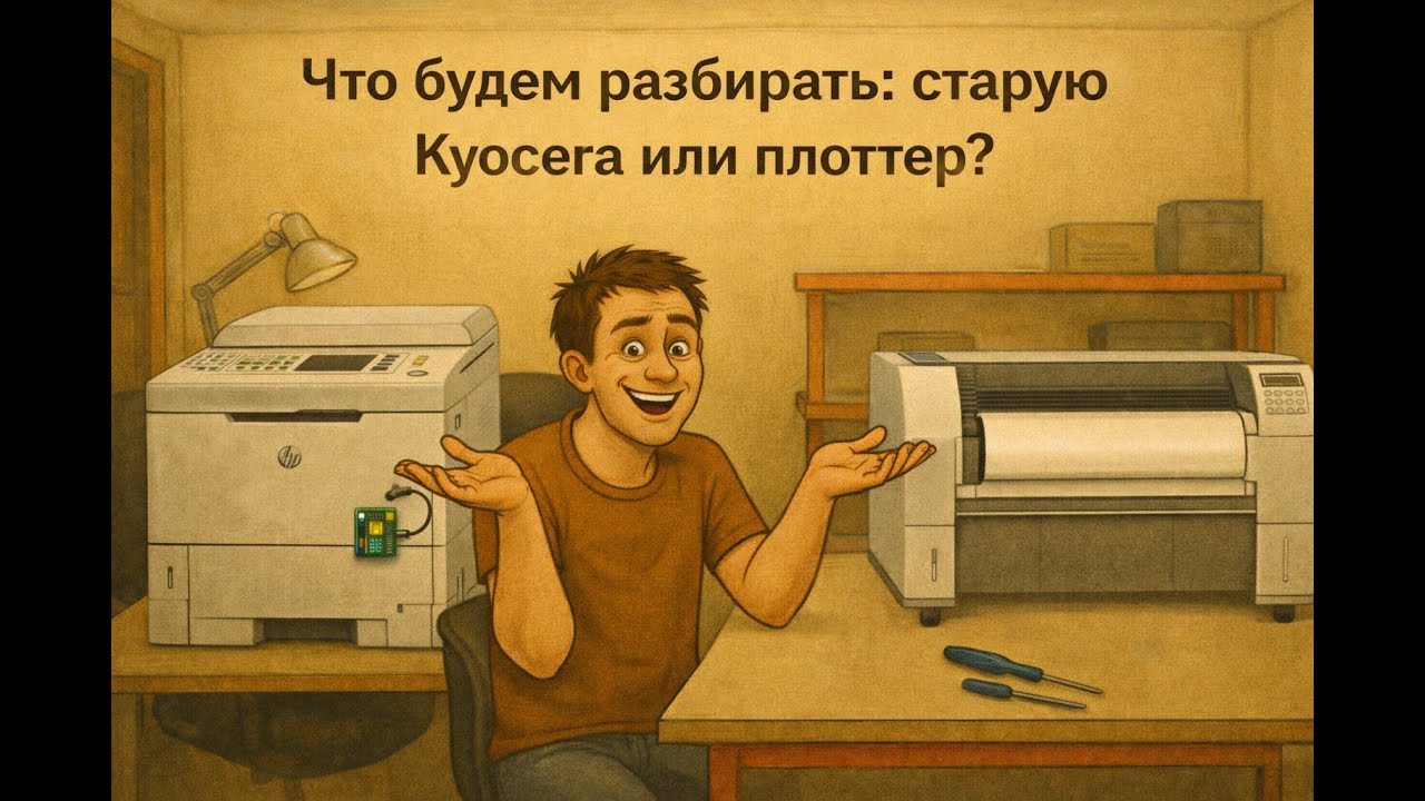Что будем разбирать: старую Kyocera или плоттер?