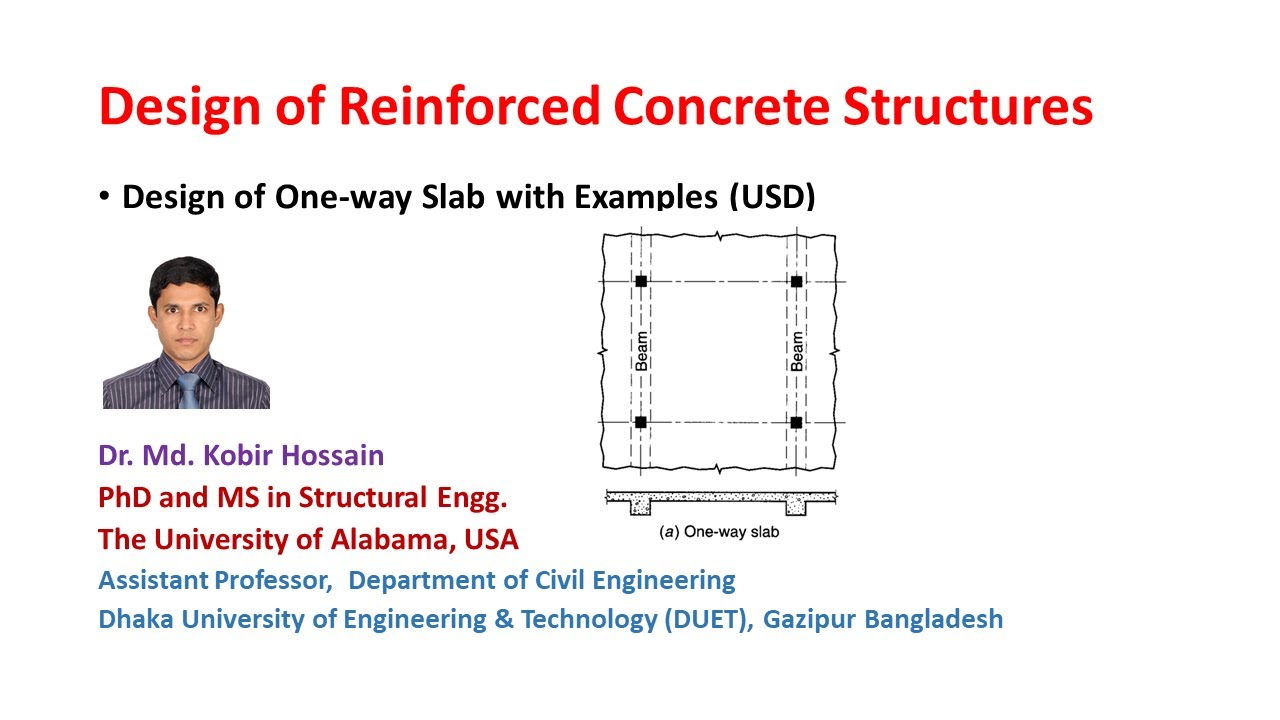 One-way Slab Design with Examples using USD Principles (Method)