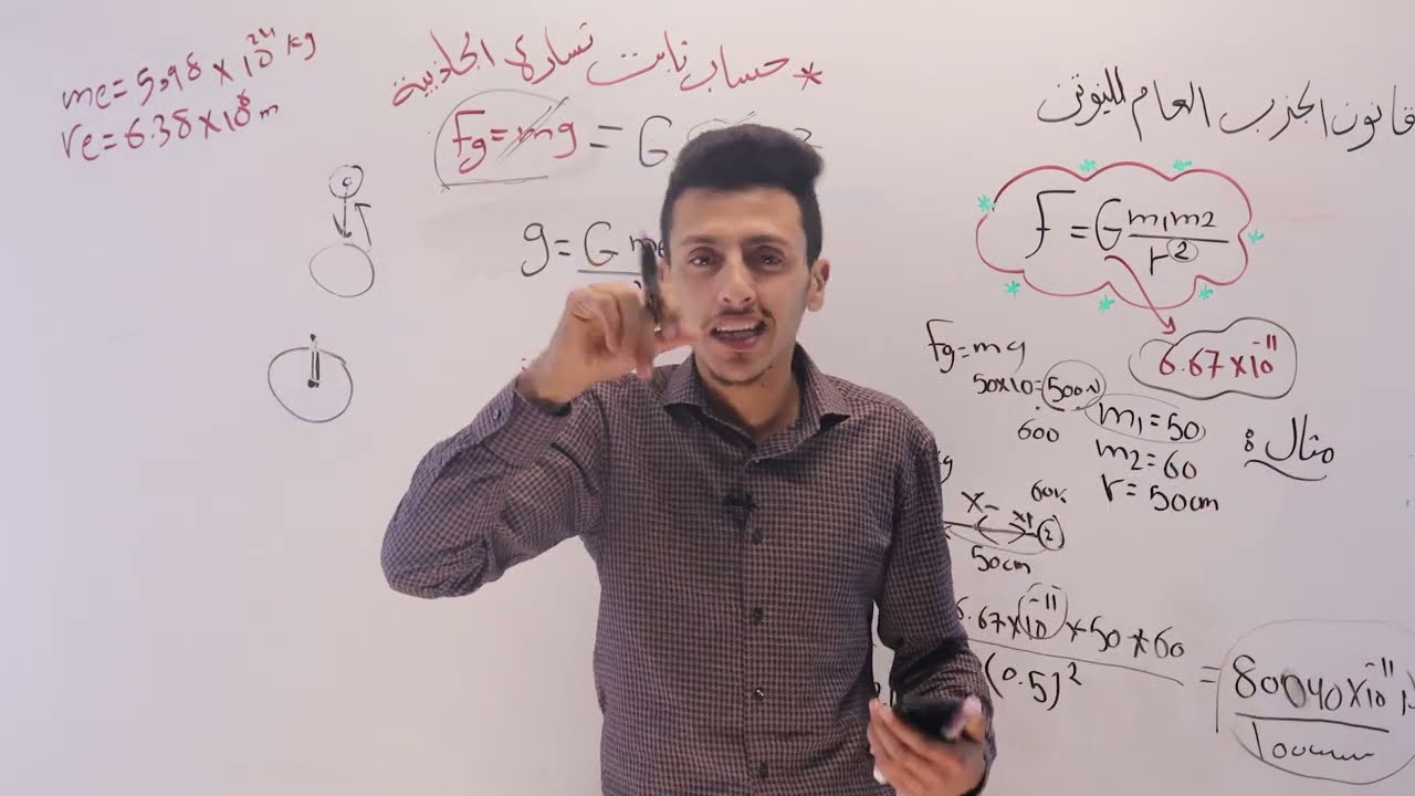 فيزياء العاشر الفصل الثاني :قانون الجذب العام لنيوتن | الحصة 2