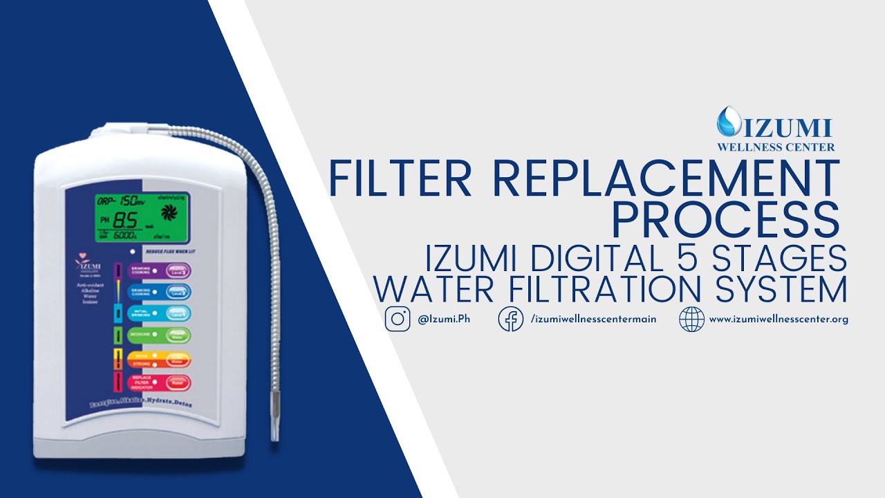IZUMI DIGITAL 5 STAGES WATER FILTRATION SYSTEM FILTER REPLACEMENT PROCESS | Izumi Wellness Center