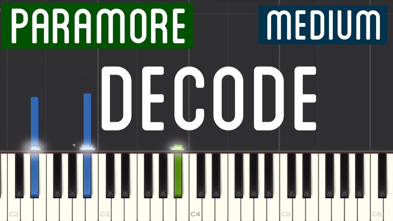 Paramore - Decode Piano Tutorial | Medium
