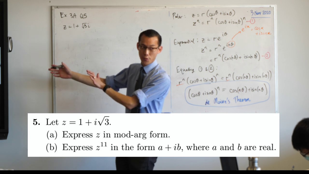 Proving de Moivre's Theorem (2 of 2: Derivation & example problem)