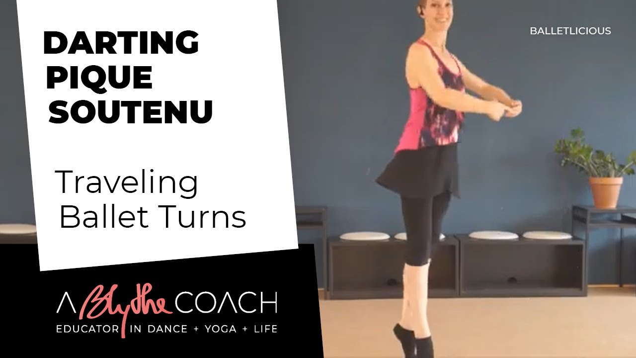 Darting Piqué Soutenu Tours in Centre - Traveling Ballet Turns