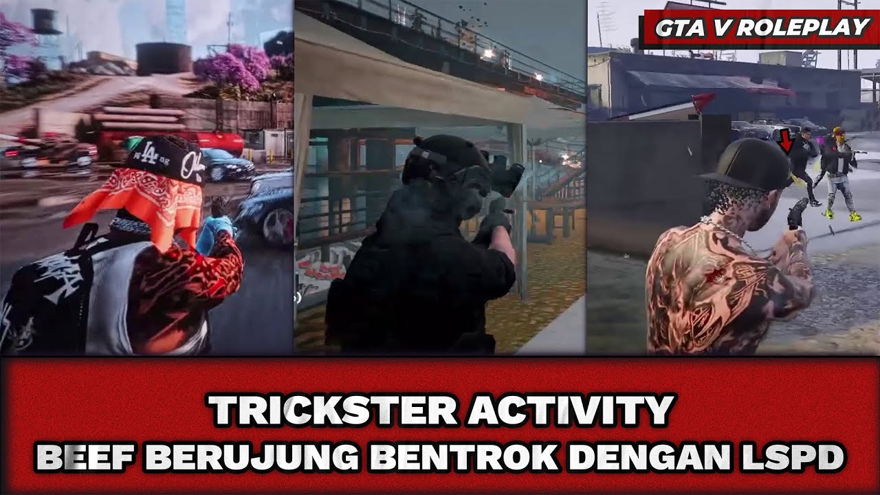 TRICKSTER BEEF !!! BERUJUNG BAKU TEMBAK DENGAN KEPOLISIAN | GTA V ROLEPLAY #hopeindonesia