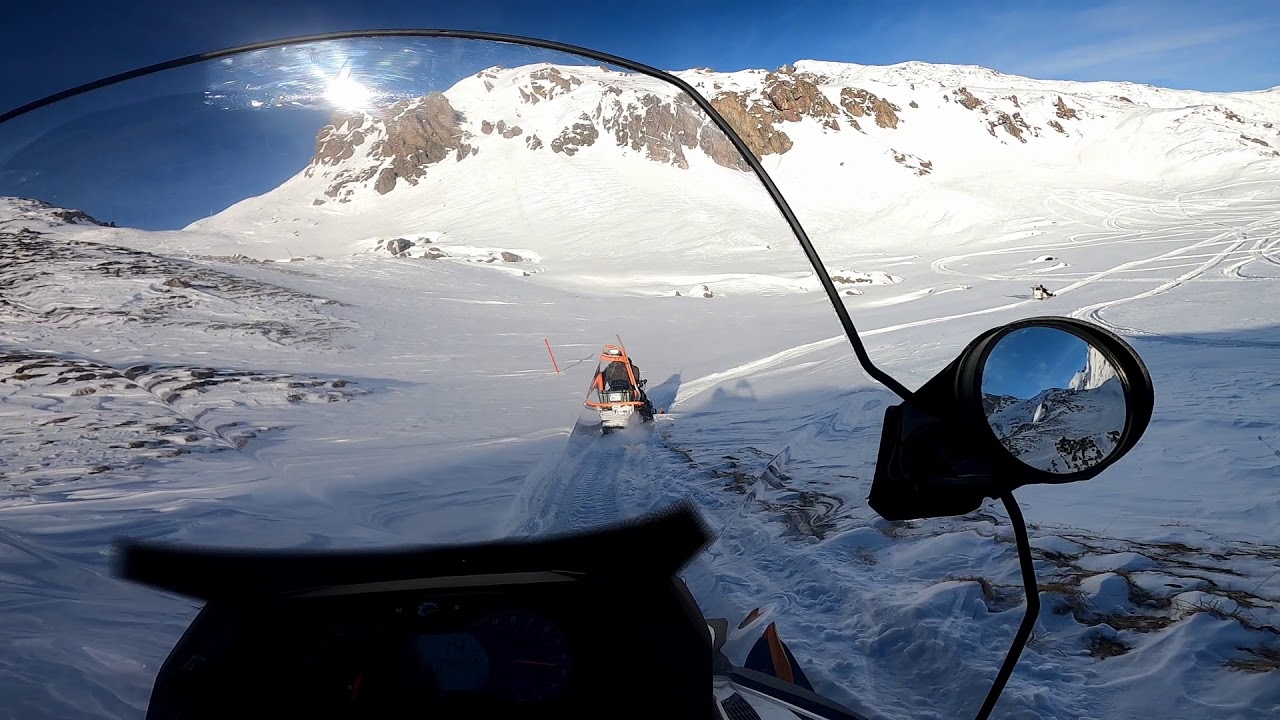 French alpes snowmobile.