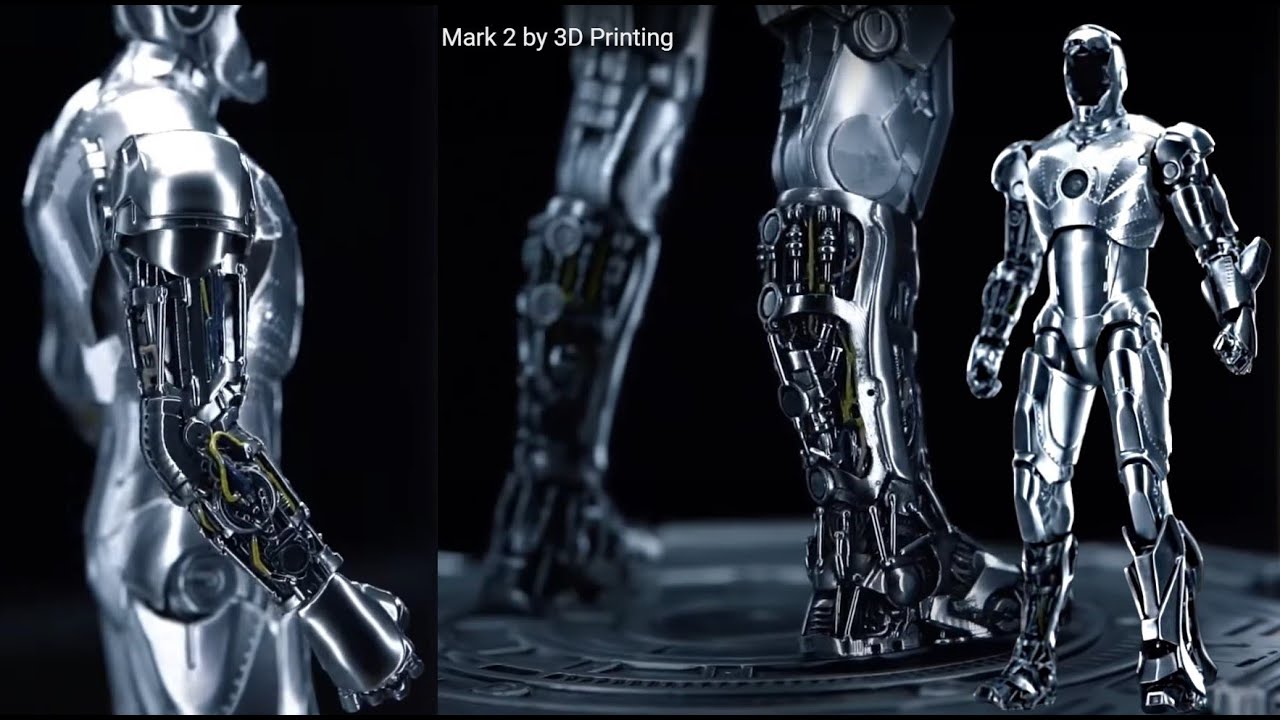Custom flexible Armor - 1/12 Iron Man Mark 2 by 3D Printing