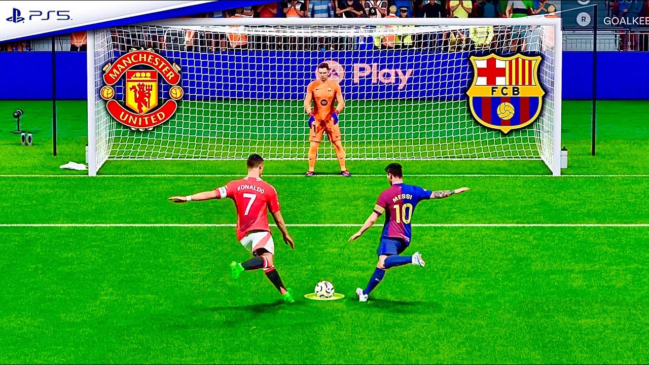 MAN UNITED vs BARCELONA l RONALDO, MESSI, BELLINGHAM, NEYMAR, VINI JR l FC 25 PENALTY SHOOTOUT