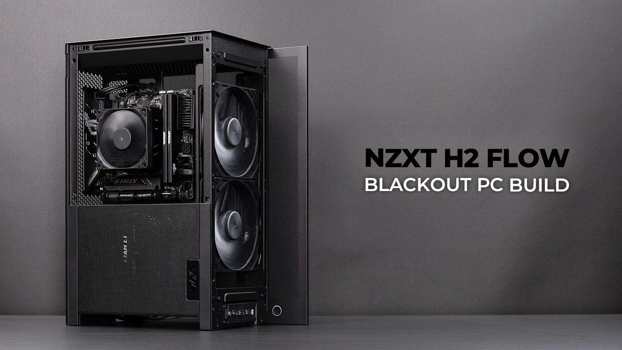 Air Cooled Mini ITX Blackout PC Build | NZXT H2 Flow | Noctua chromax G2 | Ryzen 9600X & RX 9060 XT